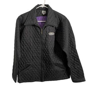 Y2K 2000 Rusty Australia Juniors Nylon Quilted Trucker Jacket M Boxy Fit Skater
